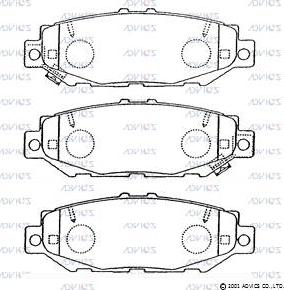 Advics SN661P - Тормозные колодки, дисковые, комплект avtokuzovplus.com.ua