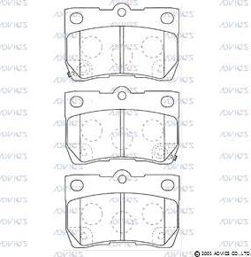 Advics SN126P - Тормозные колодки, дисковые, комплект avtokuzovplus.com.ua