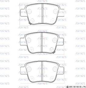 Advics A2N191 - Гальмівні колодки, дискові гальма autocars.com.ua