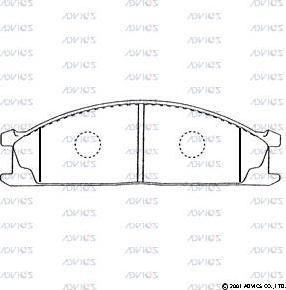 Advics SN536 - Тормозные колодки, дисковые, комплект avtokuzovplus.com.ua