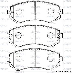 Advics SN558P - Тормозные колодки, дисковые, комплект avtokuzovplus.com.ua