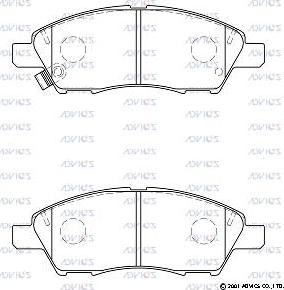 Advics B1N093 - Гальмівні колодки, дискові гальма autocars.com.ua