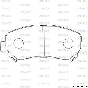 Advics SN504 - Тормозные колодки, дисковые, комплект avtokuzovplus.com.ua