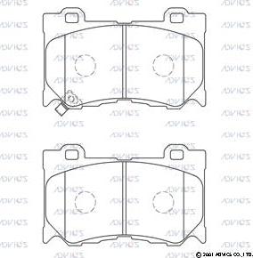 Advics SN506P - Тормозные колодки, дисковые, комплект avtokuzovplus.com.ua