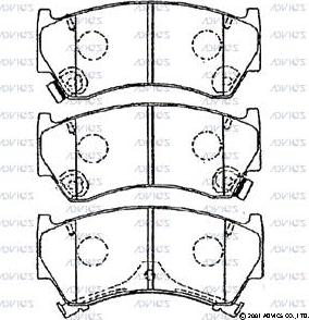 Advics SN568P - Тормозные колодки, дисковые, комплект avtokuzovplus.com.ua