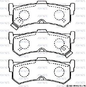 Advics B2N026 - Гальмівні колодки, дискові гальма autocars.com.ua