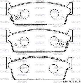 Advics SN746P - Тормозные колодки, дисковые, комплект avtokuzovplus.com.ua