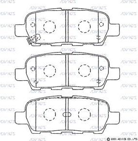 Advics B2N064 - Тормозные колодки, дисковые, комплект avtokuzovplus.com.ua