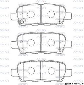 Advics B2N095 - Тормозные колодки, дисковые, комплект avtokuzovplus.com.ua