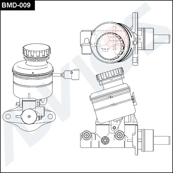 ADVICS BMD-009 - Головний гальмівний циліндр autocars.com.ua