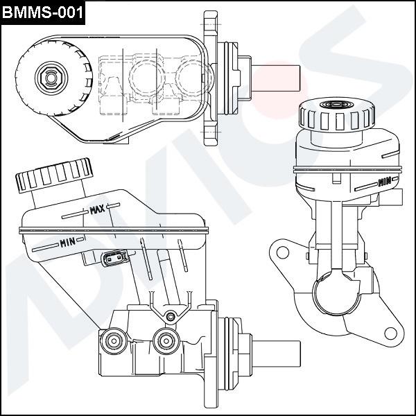ADVICS BMMS-001 - Головний гальмівний циліндр autocars.com.ua