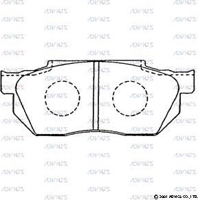 Advics SN403 - Тормозные колодки, дисковые, комплект avtokuzovplus.com.ua