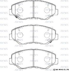 Advics SN597P - Гальмівні колодки, дискові гальма autocars.com.ua