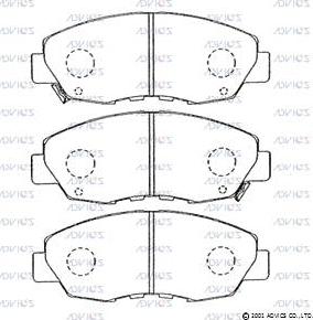 Advics SN870P - Тормозные колодки, дисковые, комплект avtokuzovplus.com.ua