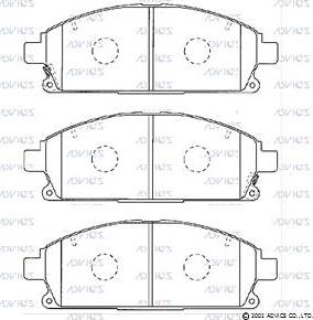 Advics SN923P - Тормозные колодки, дисковые, комплект avtokuzovplus.com.ua