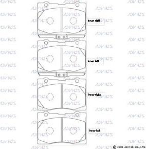 Advics C1N044 - Тормозные колодки, дисковые, комплект avtokuzovplus.com.ua