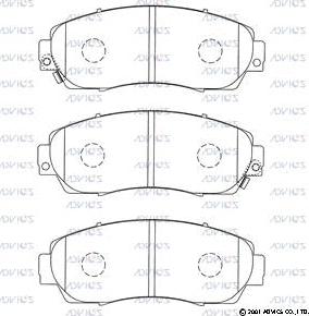 Advics SN444P - Тормозные колодки, дисковые, комплект avtokuzovplus.com.ua