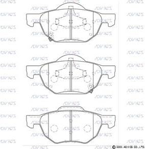 Advics SN987P - Тормозные колодки, дисковые, комплект avtokuzovplus.com.ua