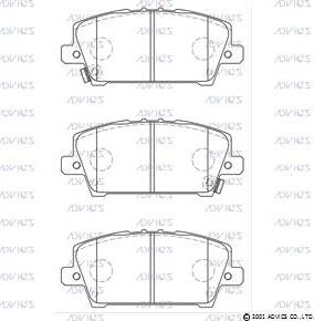 Advics SN996P - Тормозные колодки, дисковые, комплект avtokuzovplus.com.ua