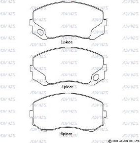 Advics SN118E - Гальмівні колодки, дискові гальма autocars.com.ua