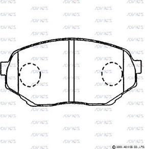 Advics D1N019 - Тормозные колодки, дисковые, комплект avtokuzovplus.com.ua