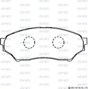 Advics D1N021 - Тормозные колодки, дисковые, комплект avtokuzovplus.com.ua