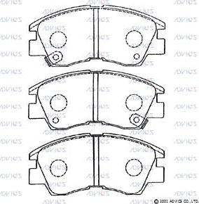 Advics SN776P - Тормозные колодки, дисковые, комплект avtokuzovplus.com.ua