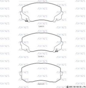 Advics SN118P - Гальмівні колодки, дискові гальма autocars.com.ua