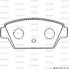 Advics SN745 - Тормозные колодки, дисковые, комплект avtokuzovplus.com.ua