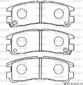 Advics SN775P - Тормозные колодки, дисковые, комплект avtokuzovplus.com.ua