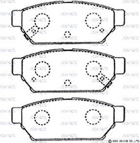 Advics SN818P - Гальмівні колодки, дискові гальма autocars.com.ua