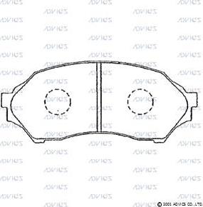 Advics E1N003 - Гальмівні колодки, дискові гальма autocars.com.ua