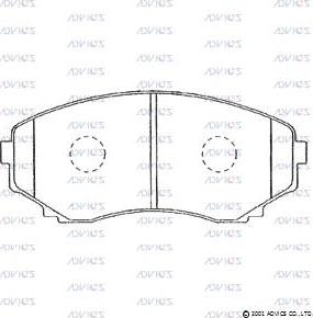 Advics SN115 - Тормозные колодки, дисковые, комплект avtokuzovplus.com.ua