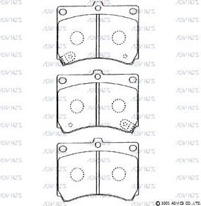 Advics E1N016 - Тормозные колодки, дисковые, комплект avtokuzovplus.com.ua