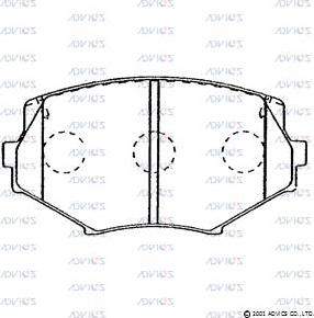 Advics SN285P - Тормозные колодки, дисковые, комплект avtokuzovplus.com.ua