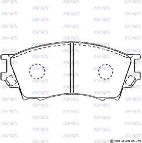 Advics SN846 - Тормозные колодки, дисковые, комплект avtokuzovplus.com.ua