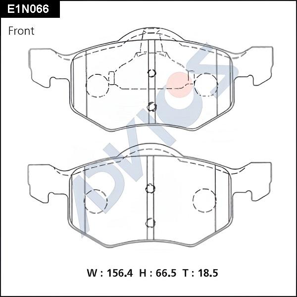 Advics E1N066 - Гальмівні колодки, дискові гальма autocars.com.ua