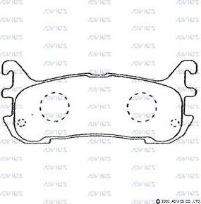 Advics SN668 - Тормозные колодки, дисковые, комплект avtokuzovplus.com.ua