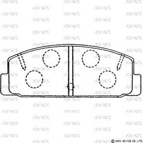 Advics SN773 - Тормозные колодки, дисковые, комплект avtokuzovplus.com.ua