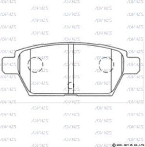 Advics SN945 - Тормозные колодки, дисковые, комплект avtokuzovplus.com.ua