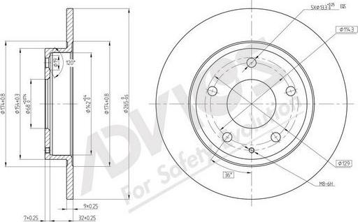 Advics E6R215B - Гальмівний диск autocars.com.ua