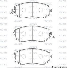 Advics F1N018 - Тормозные колодки, дисковые, комплект avtokuzovplus.com.ua