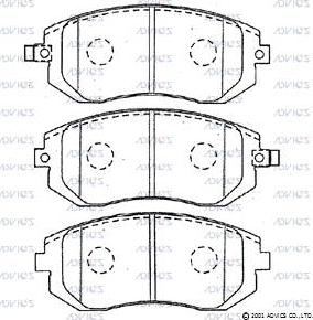 Advics SN692P - Тормозные колодки, дисковые, комплект avtokuzovplus.com.ua