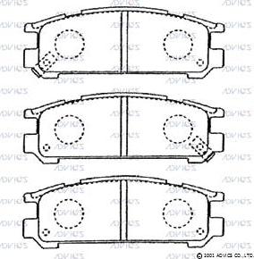 Advics SN796P - Тормозные колодки, дисковые, комплект avtokuzovplus.com.ua