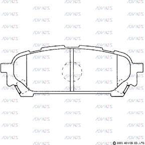 Advics SN912 - Гальмівні колодки, дискові гальма autocars.com.ua