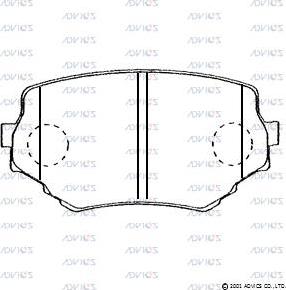 Advics SN291P - Тормозные колодки, дисковые, комплект avtokuzovplus.com.ua