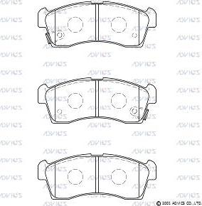 Advics SN946P - Тормозные колодки, дисковые, комплект avtokuzovplus.com.ua