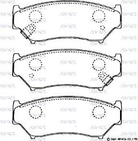 Advics SN567P - Тормозные колодки, дисковые, комплект avtokuzovplus.com.ua