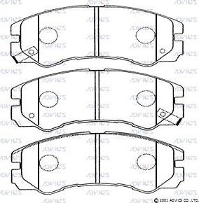 Advics SN828P - Гальмівні колодки, дискові гальма autocars.com.ua