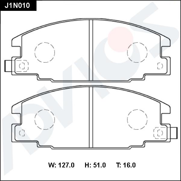 Advics J1N010 - Тормозные колодки, дисковые, комплект avtokuzovplus.com.ua